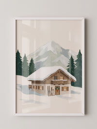 Winterhütte am Berg