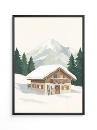 Winterhütte am Berg