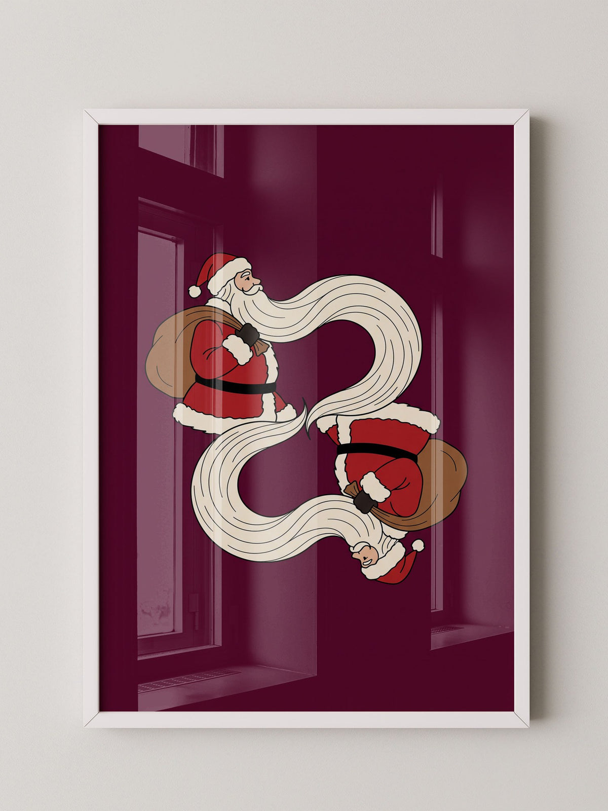 Weihnachtsmann Illustration Rot