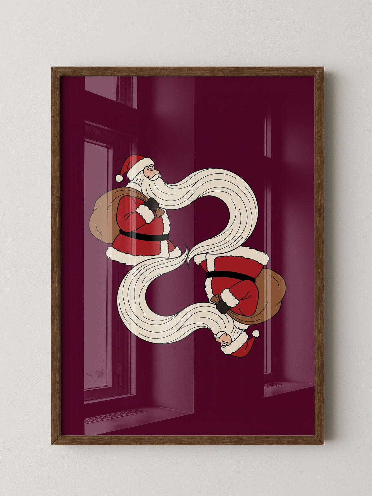 Weihnachtsmann Illustration Rot