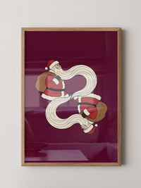 Weihnachtsmann Illustration Rot