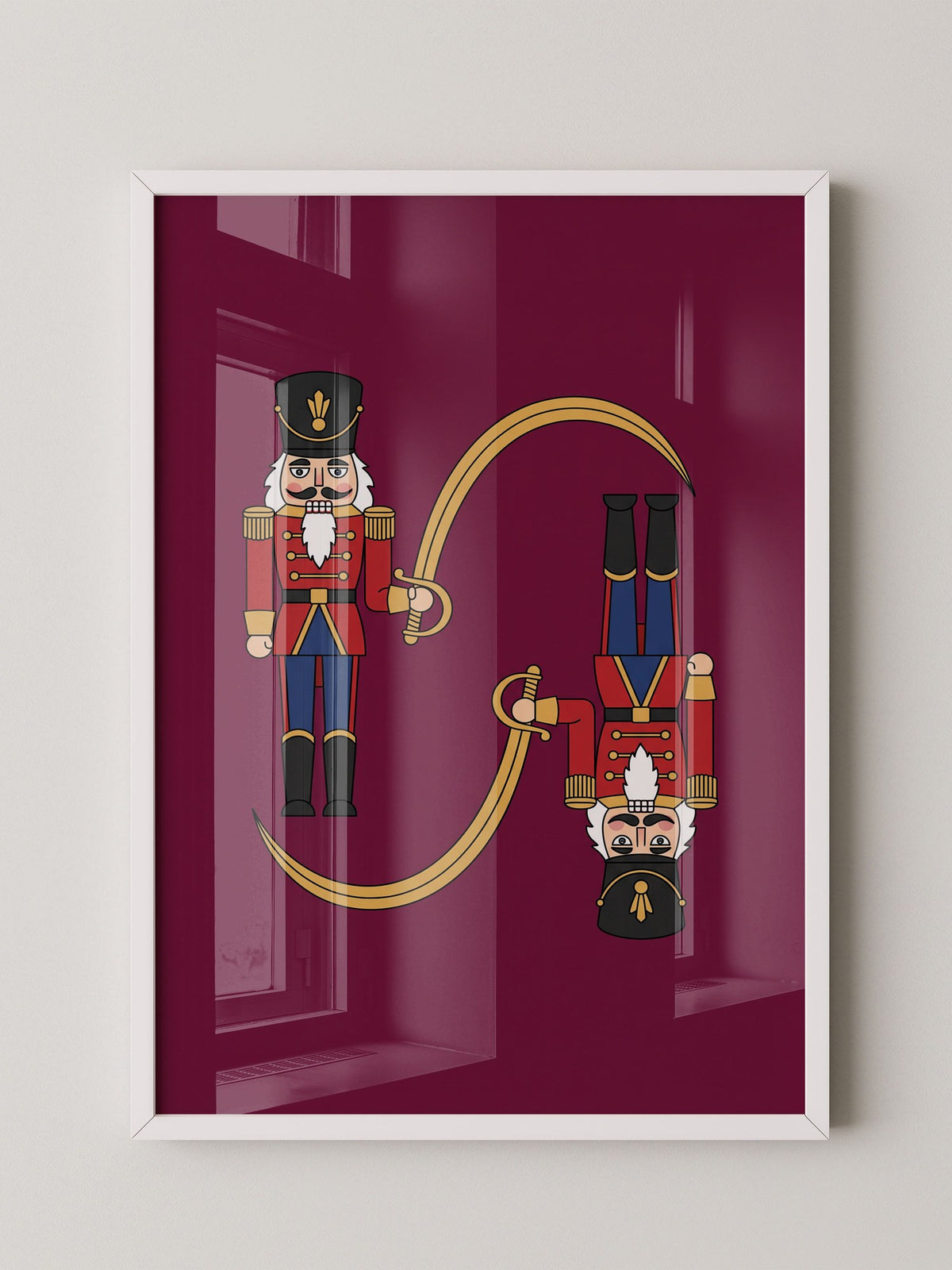 Nussknacker Illustration Rot