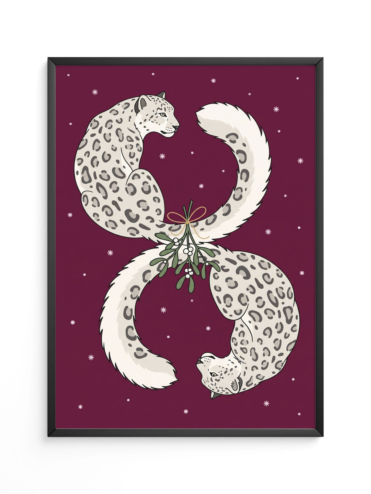 Schneeleoparden Weihnacht