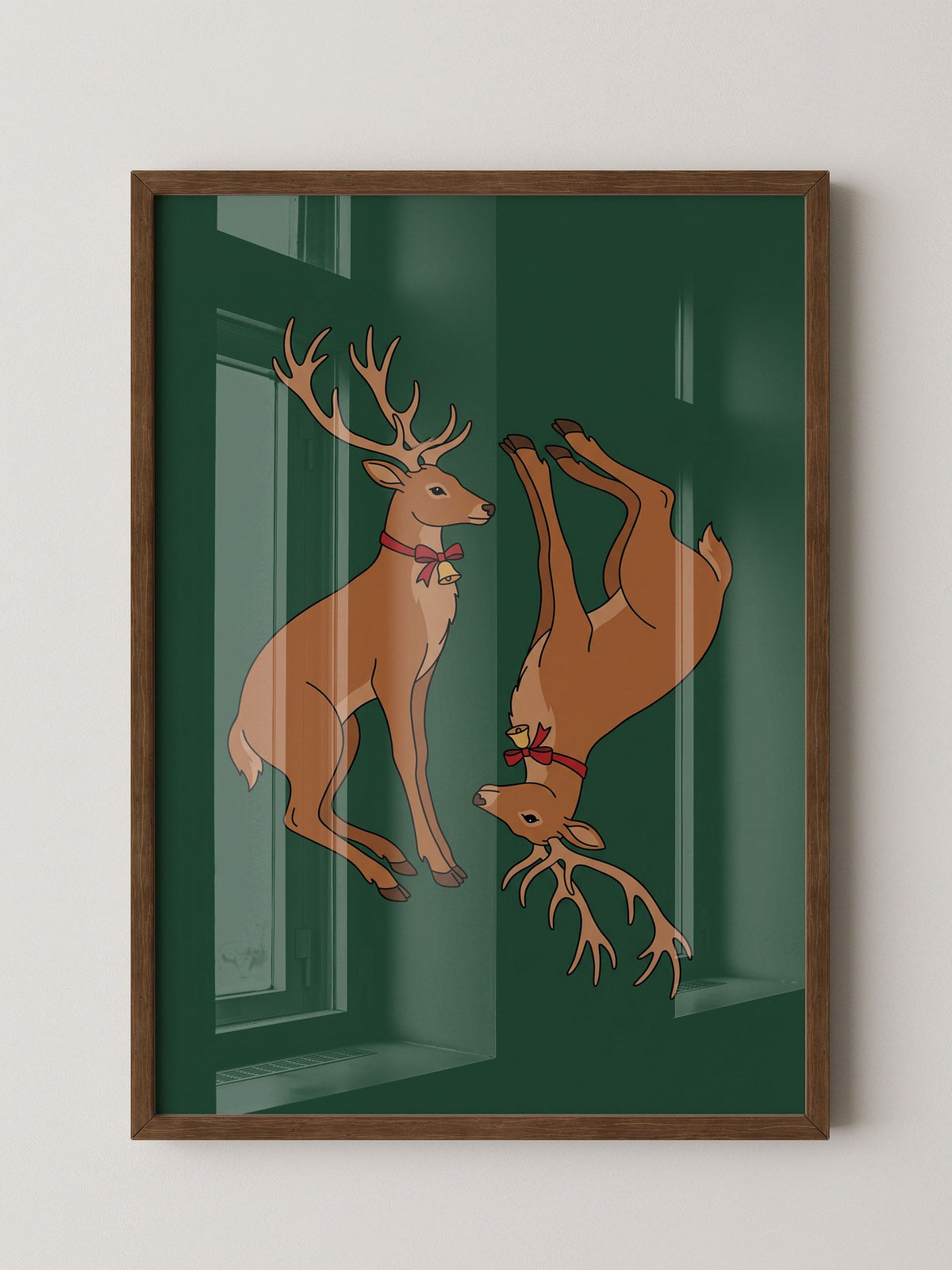Weihnachtliche Rentiere Illustration