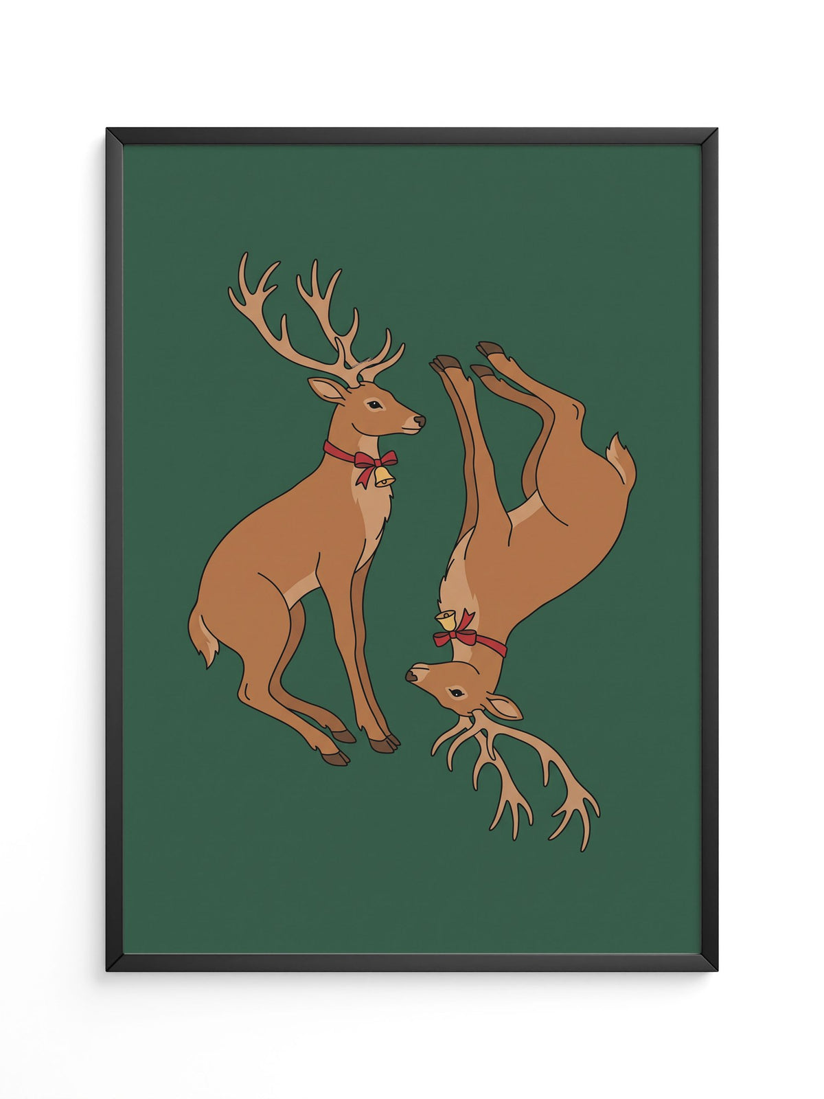 Weihnachtliche Rentiere Illustration
