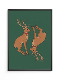 Weihnachtliche Rentiere Illustration