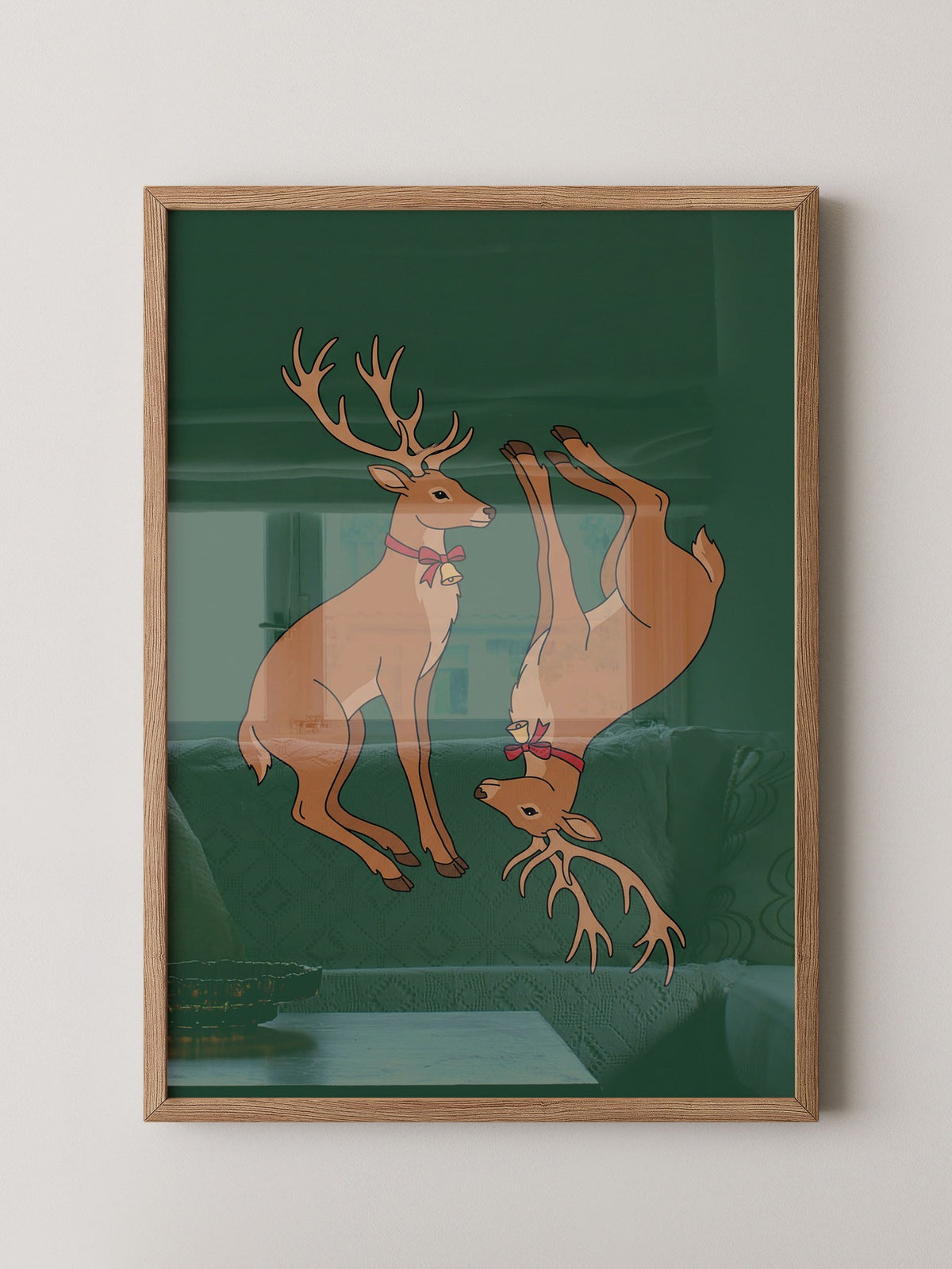 Weihnachtliche Rentiere Illustration
