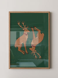 Weihnachtliche Rentiere Illustration