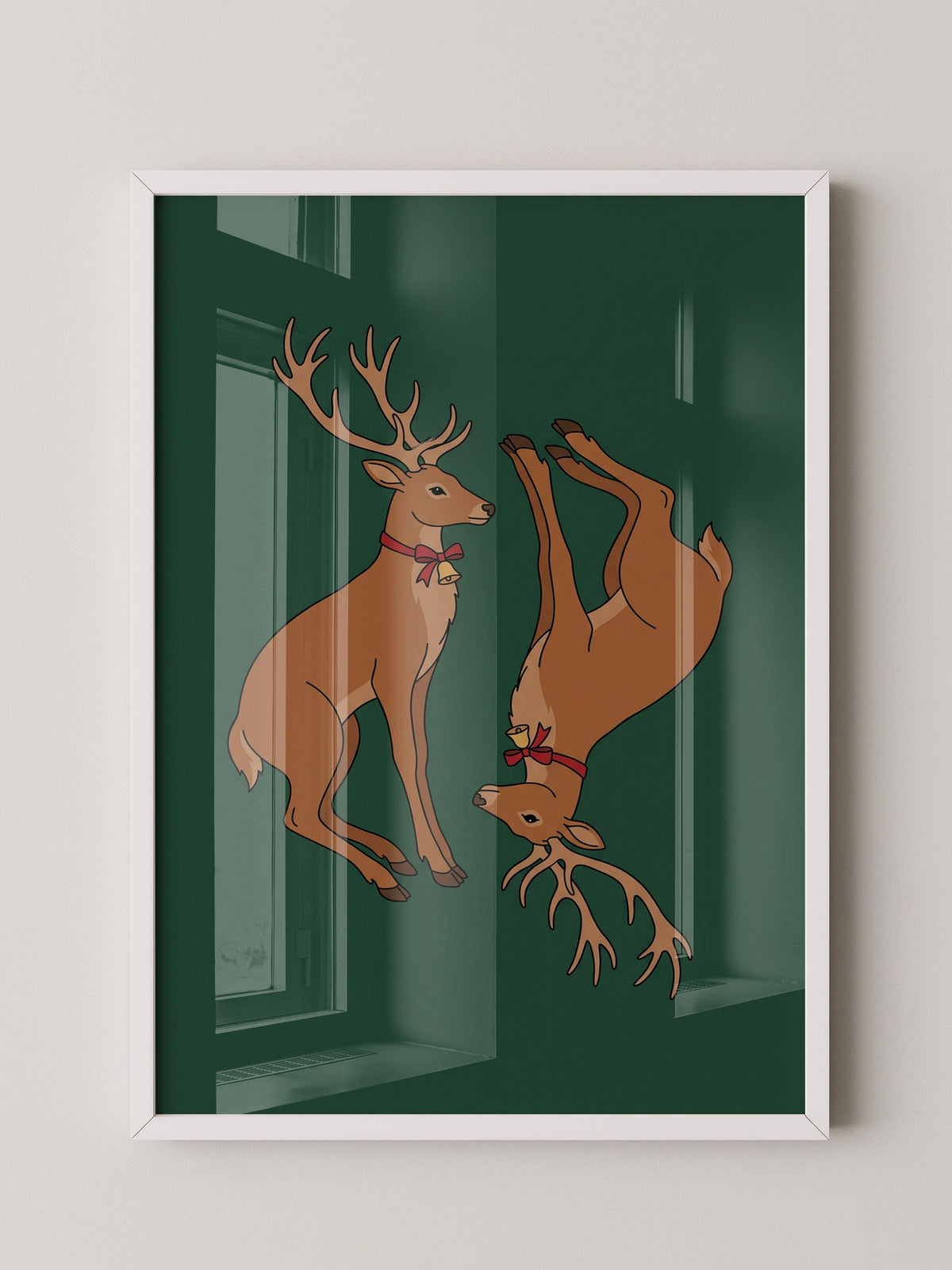 Weihnachtliche Rentiere Illustration