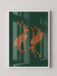 Weihnachtliche Rentiere Illustration