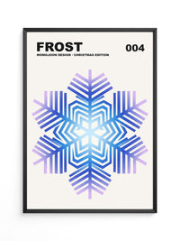 Geometrische Schneeflocke Blau