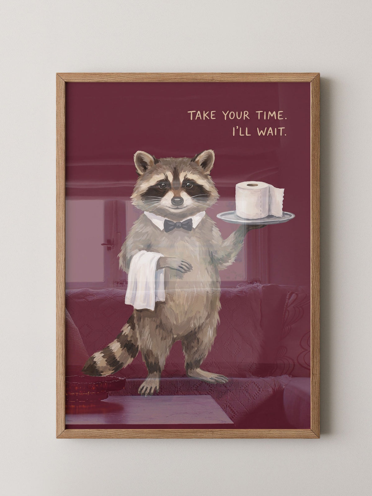 Waschbär Toilettenpapier Humor