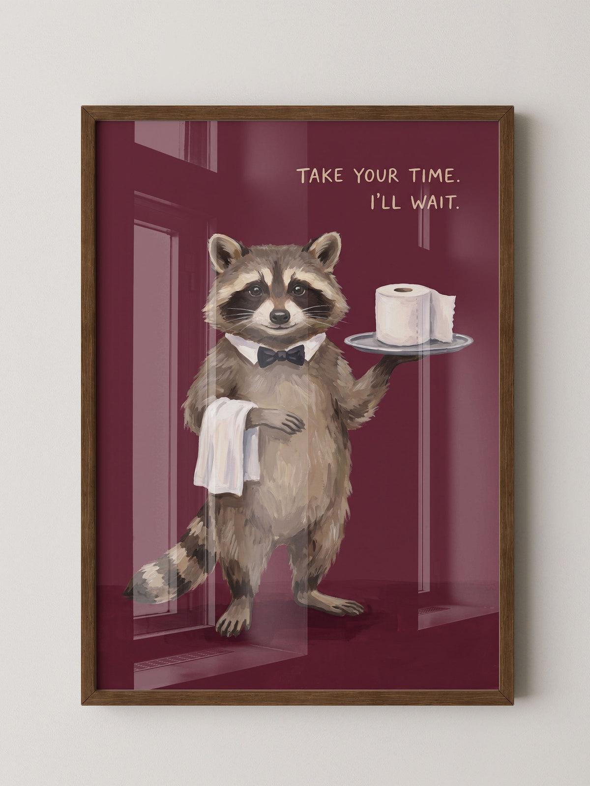 Waschbär Toilettenpapier Humor