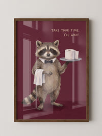 Waschbär Toilettenpapier Humor