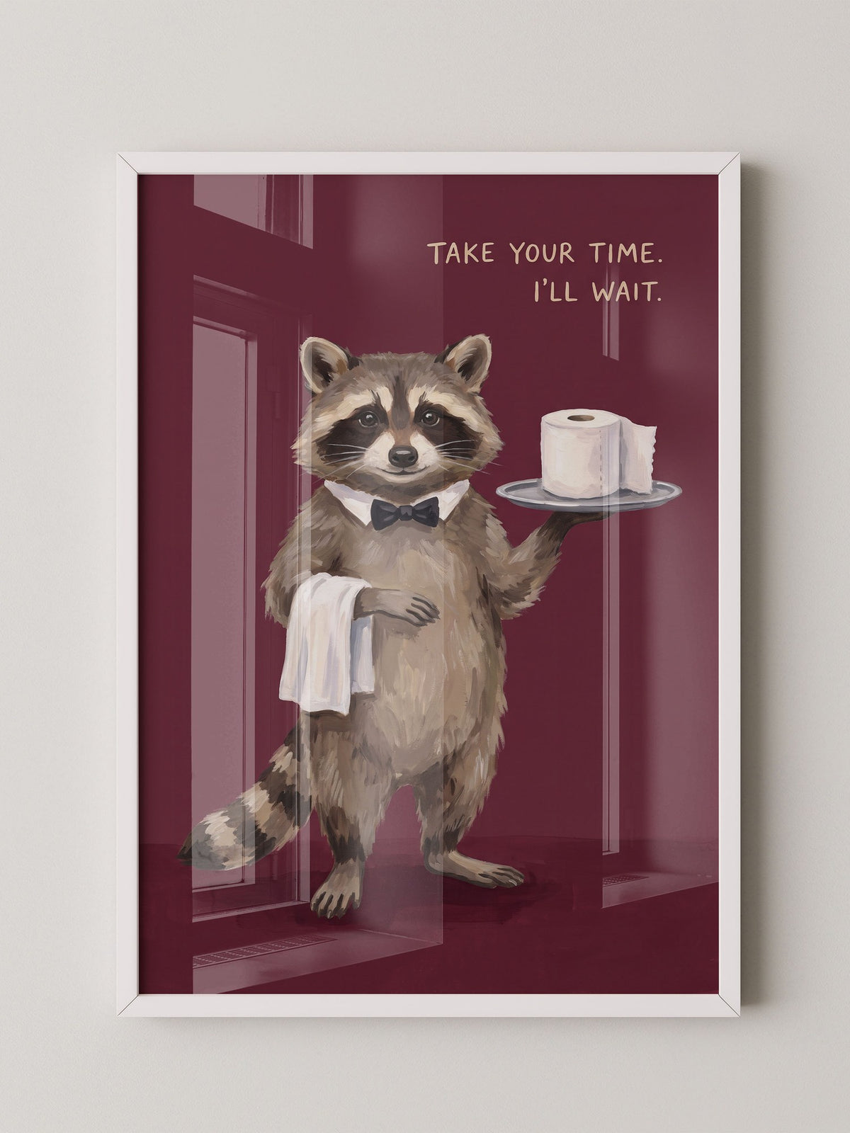 Waschbär Toilettenpapier Humor