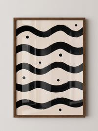 Wellen Minimalistisch Schwarz