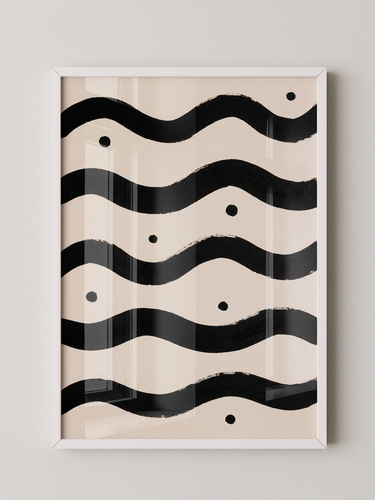 Wellen Minimalistisch Schwarz