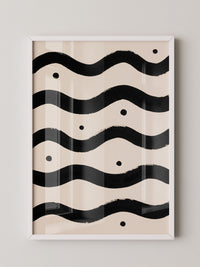 Wellen Minimalistisch Schwarz