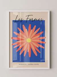 Abstrakte Blume Blau