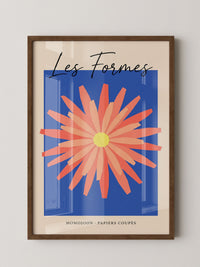 Abstrakte Blume Blau