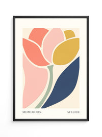 Abstrakte Blume Pastellfarben