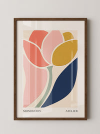 Abstrakte Blume Pastellfarben