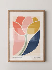 Abstrakte Blume Pastellfarben