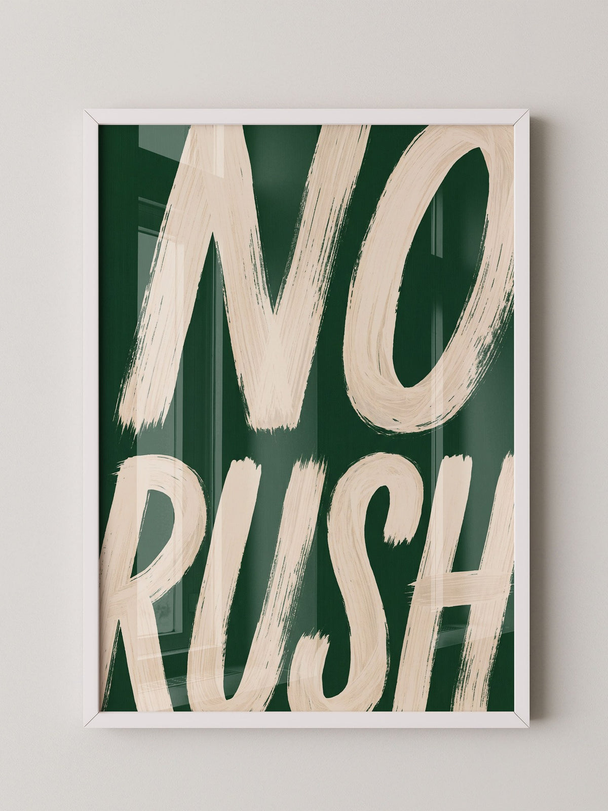 Typografie NO RUSH Motiv