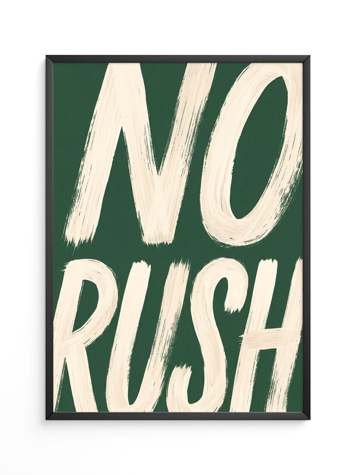 Typografie NO RUSH Motiv