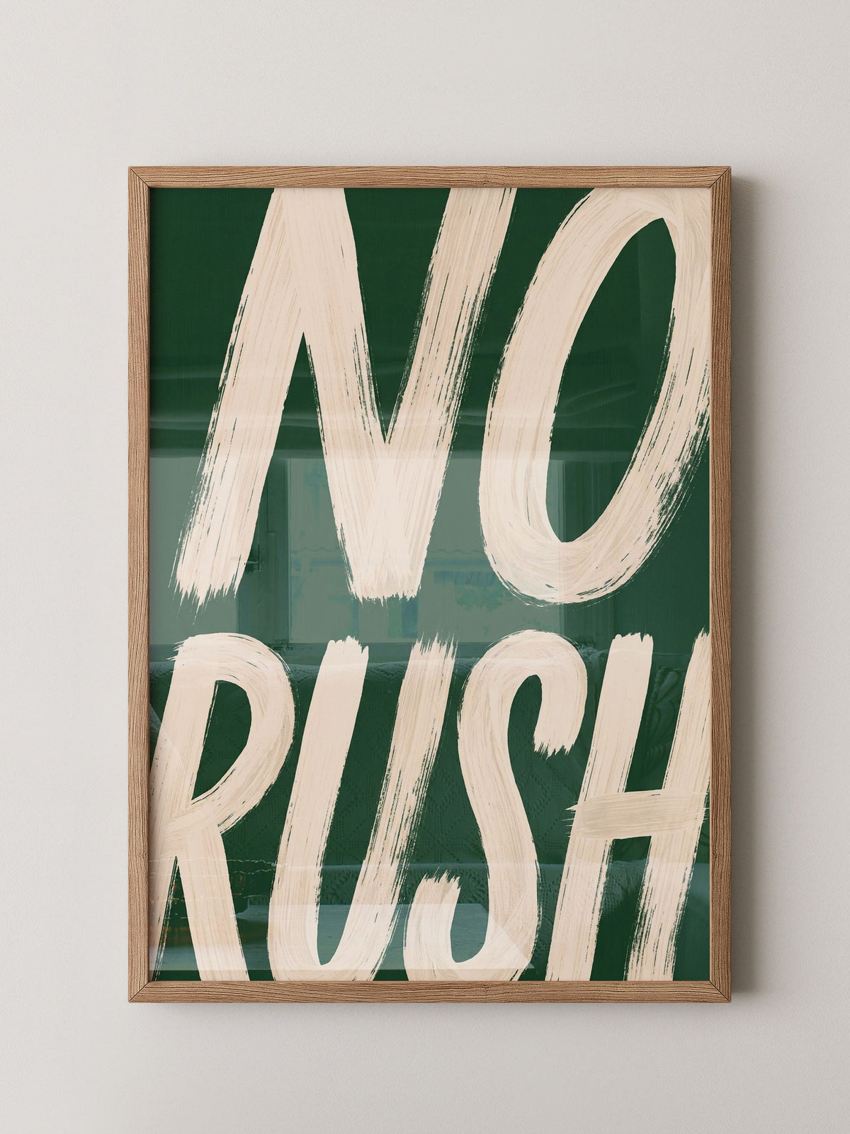 Typografie NO RUSH Motiv