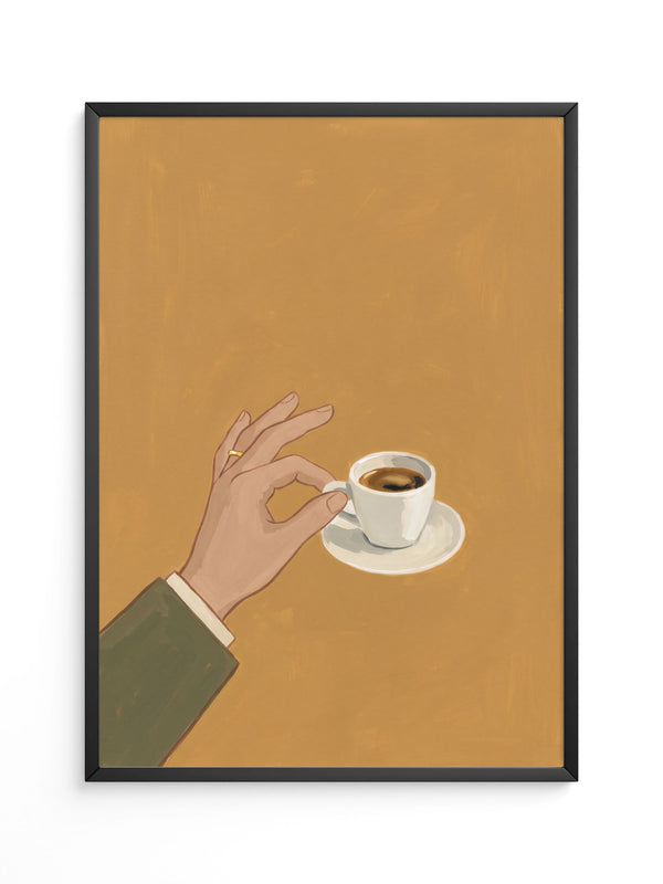 Espresso Hand minimalistisch