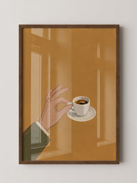 Espresso Hand minimalistisch