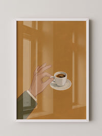 Espresso Hand minimalistisch