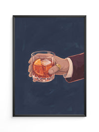 Hand mit Cocktail Illustration