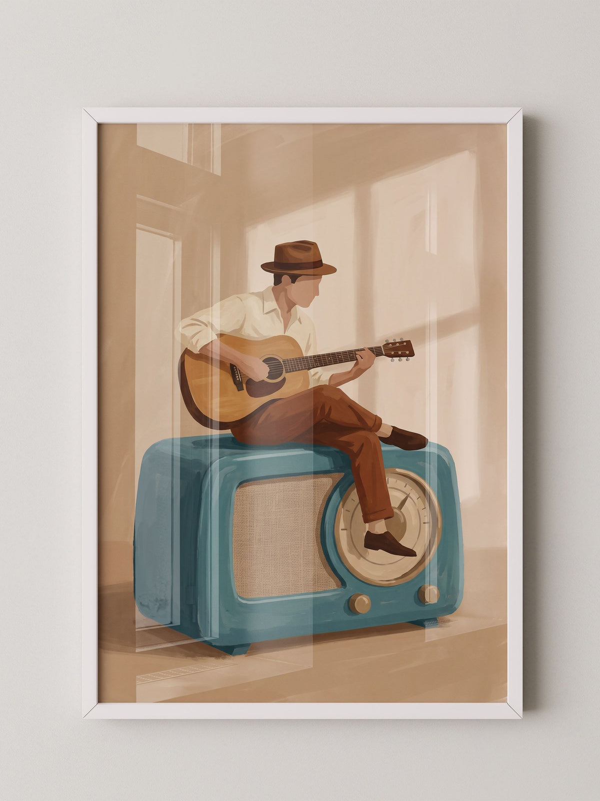 Vintage Radio Gitarrenspieler