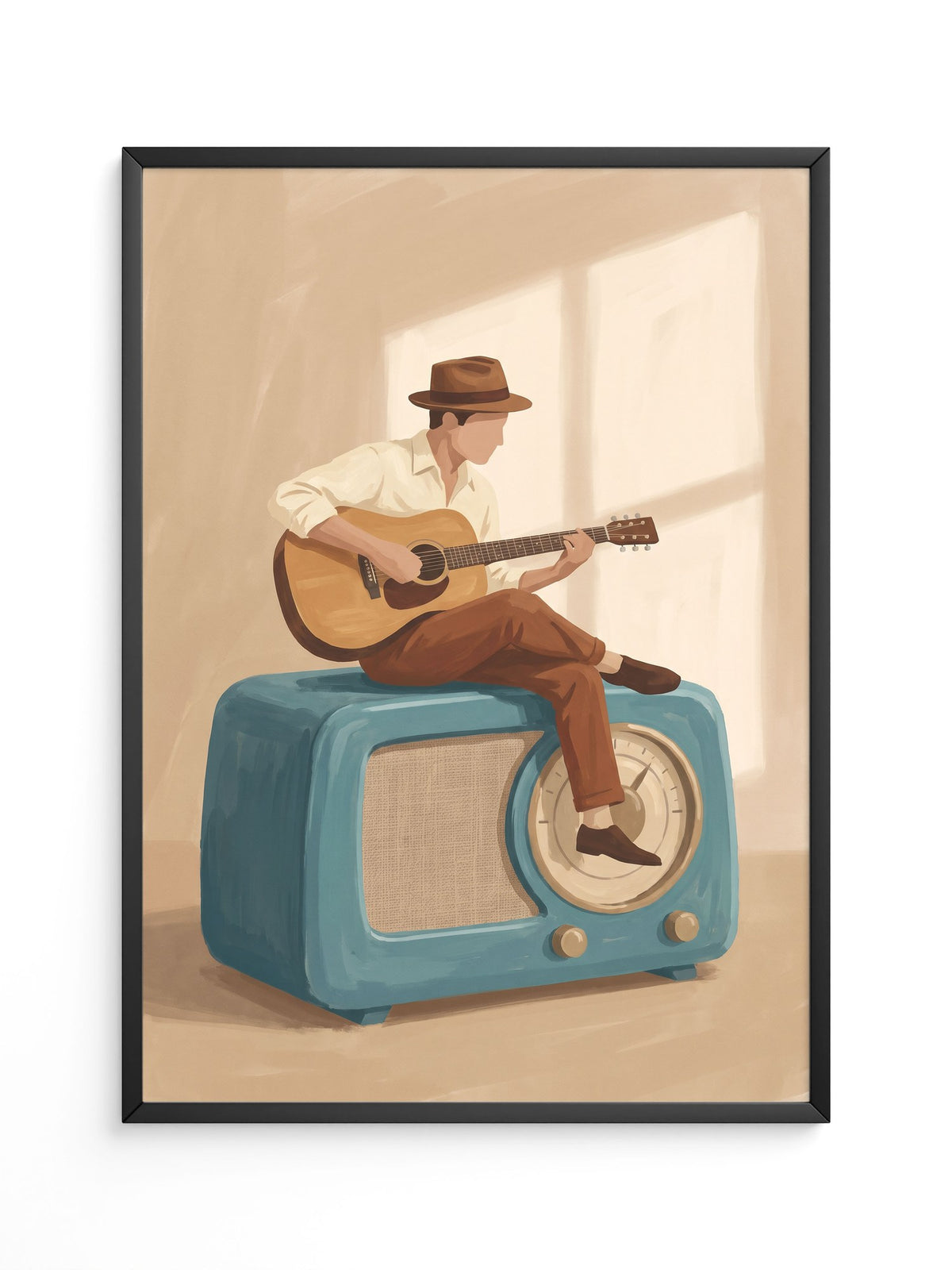 Vintage Radio Gitarrenspieler