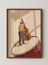 Musiker auf Trommel