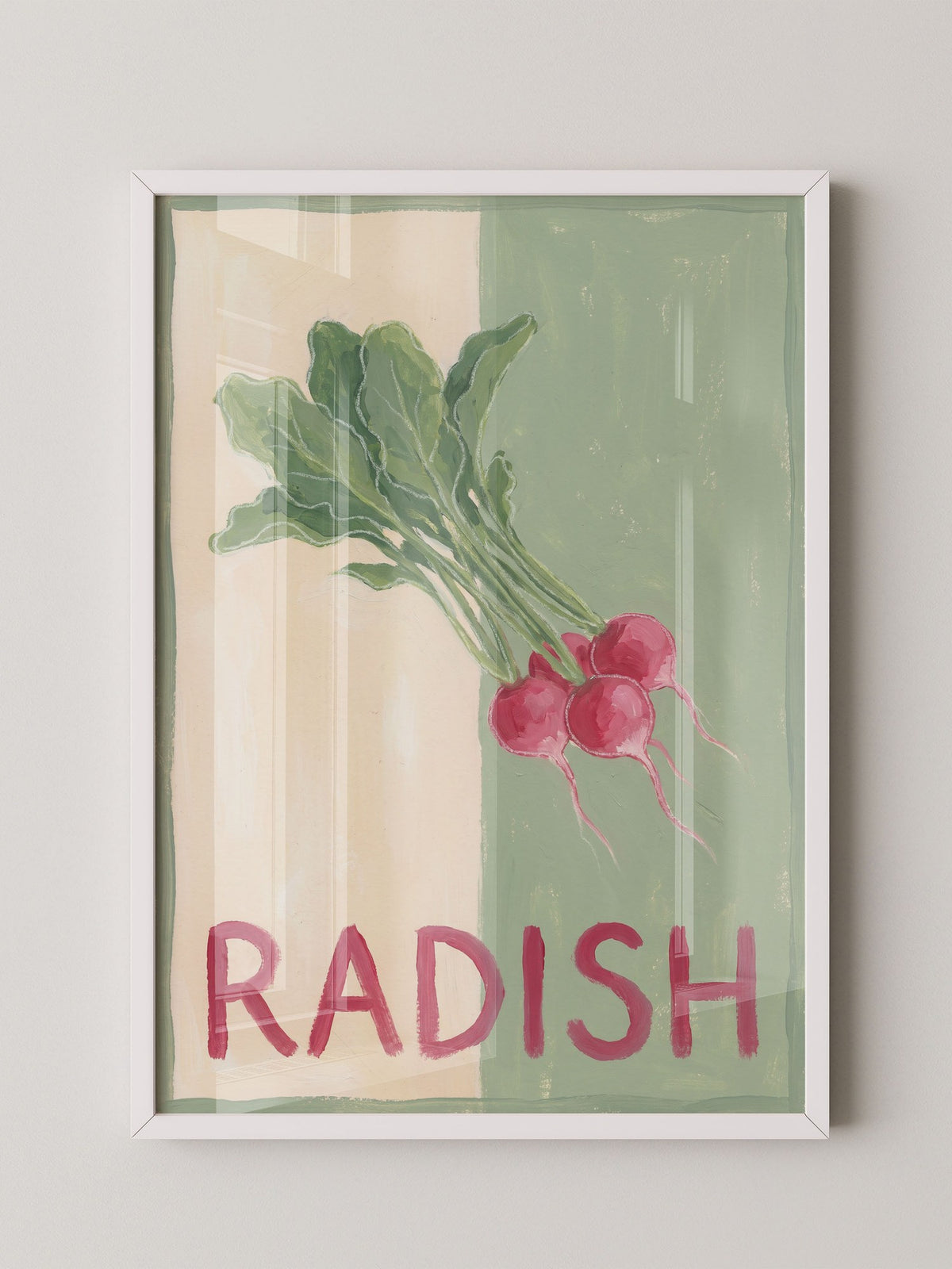 Radieschen Zeichnung retro