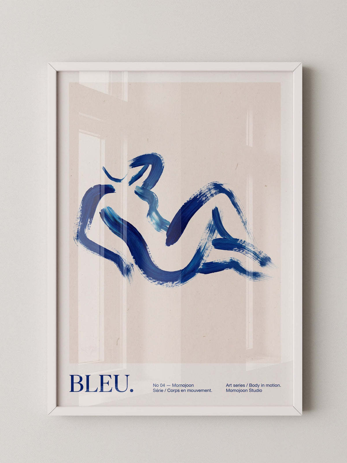 Abstrakte Figur Blau