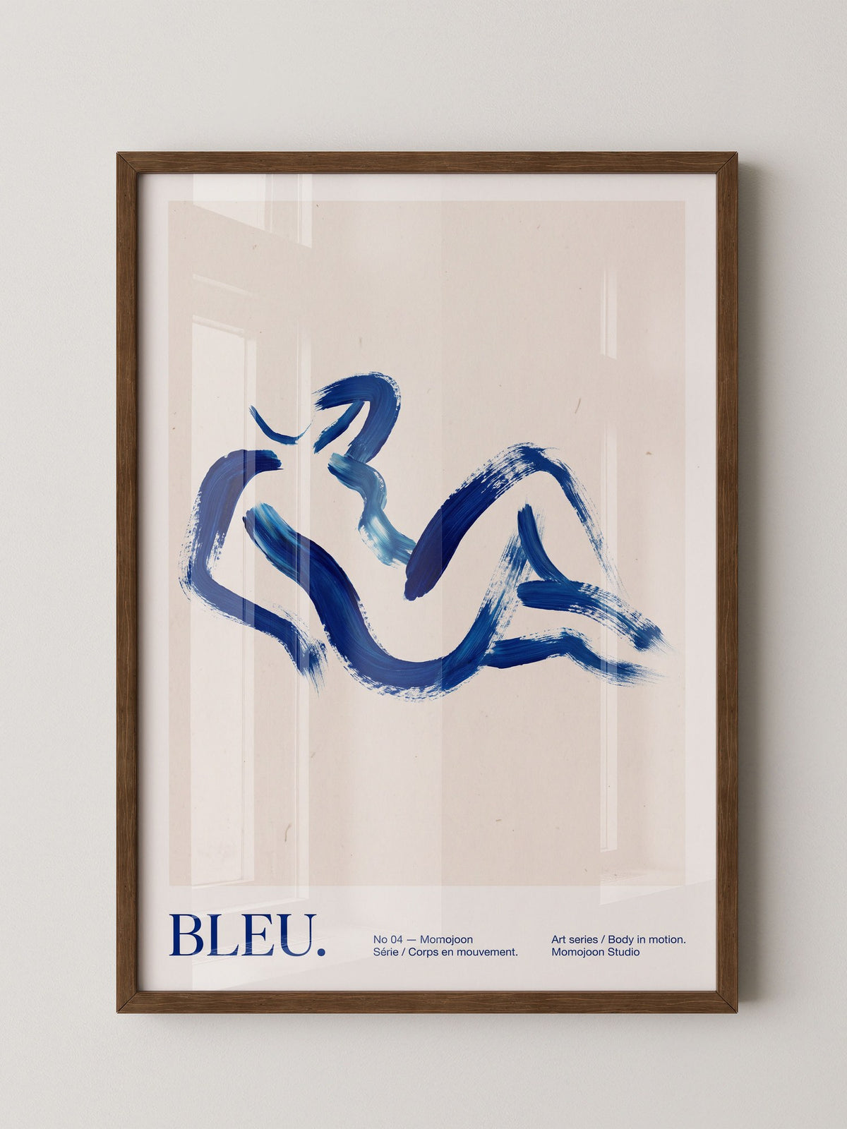 Abstrakte Figur Blau