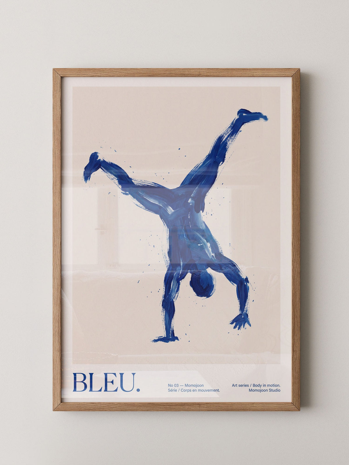 Akrobat Blau Kunstdruck