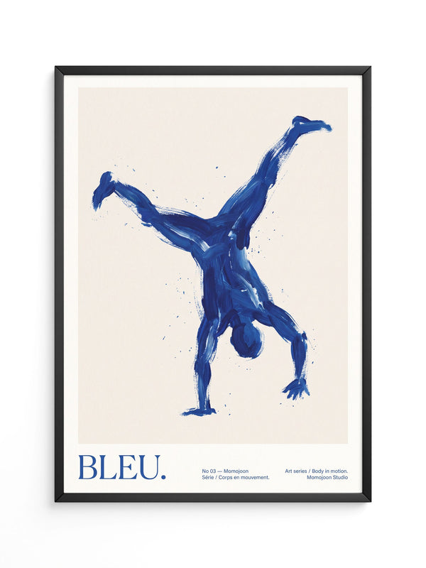 Akrobat Blau Kunstdruck