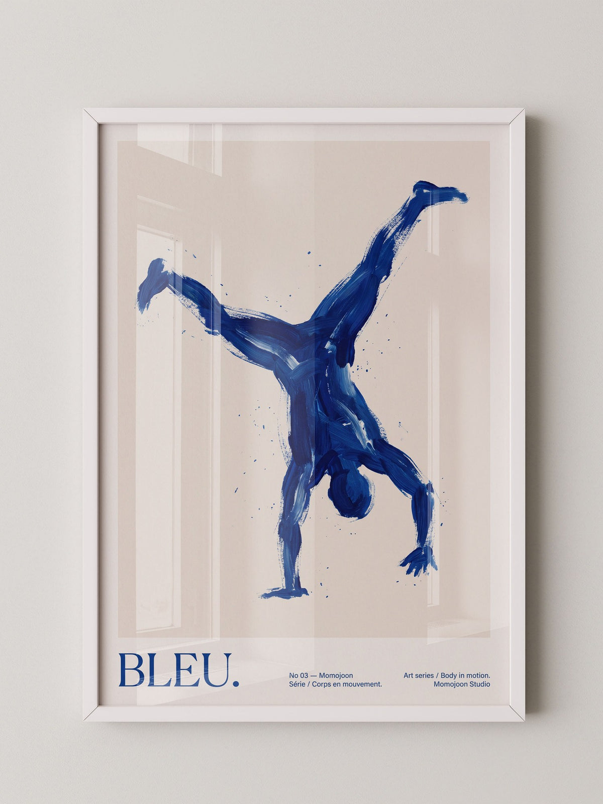 Akrobat Blau Kunstdruck