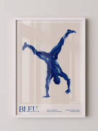 Akrobat Blau Kunstdruck