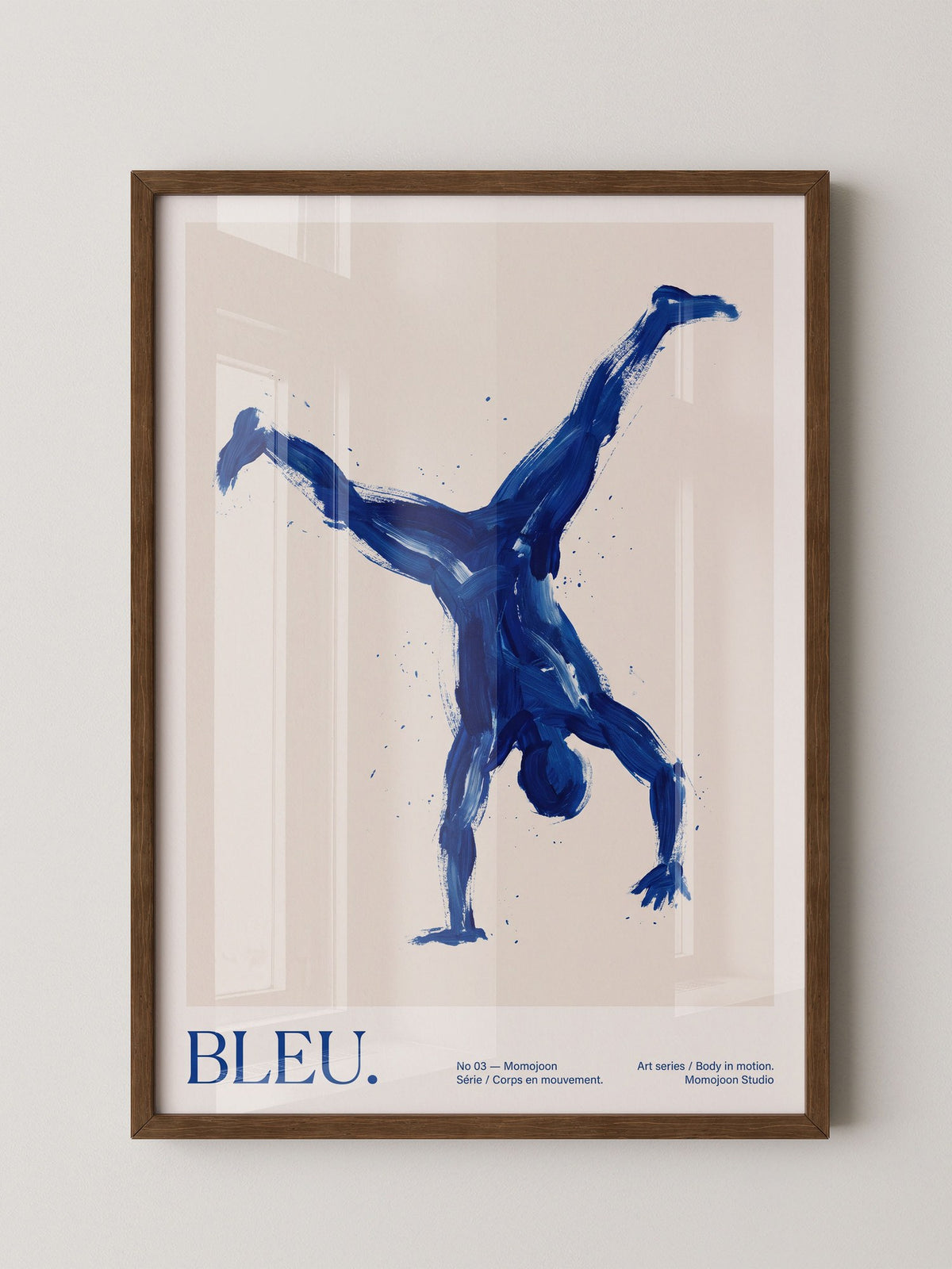 Akrobat Blau Kunstdruck