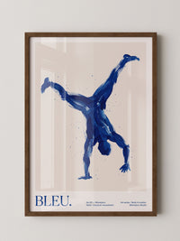 Akrobat Blau Kunstdruck