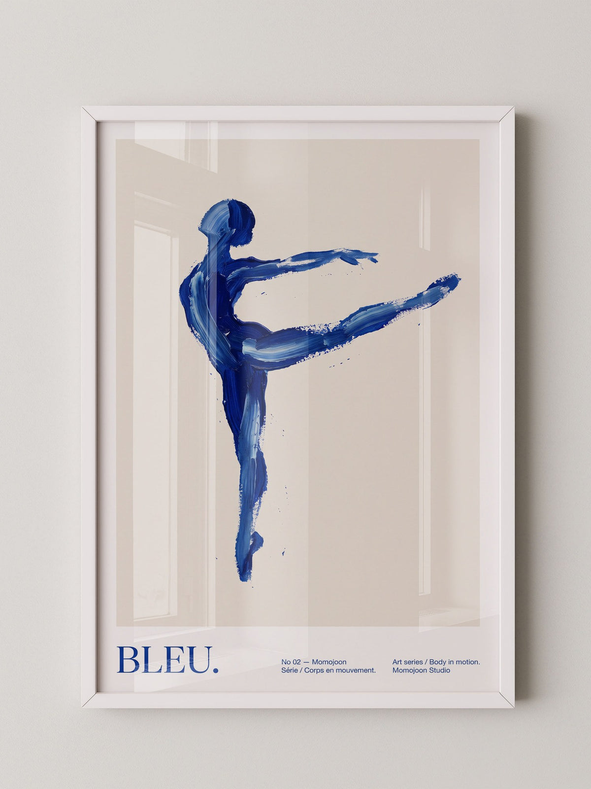 Körper in Bewegung Blau