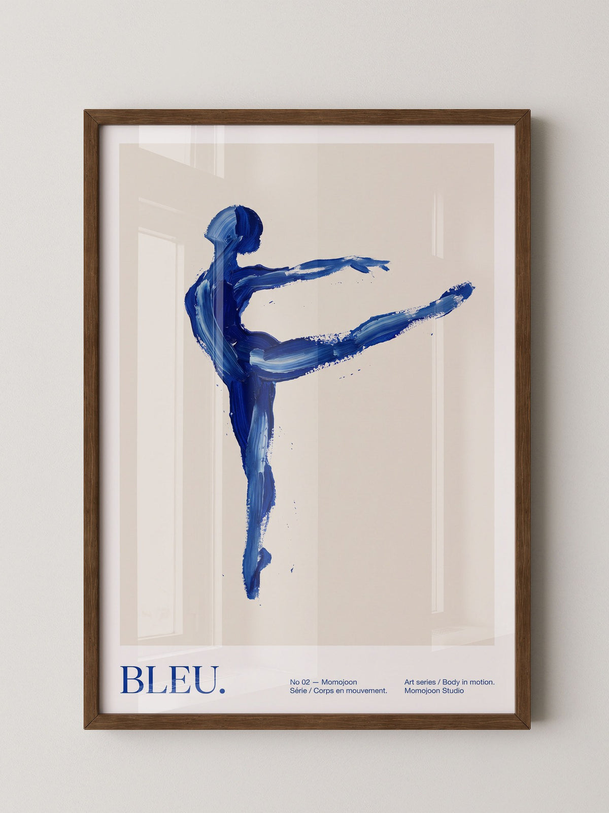 Körper in Bewegung Blau