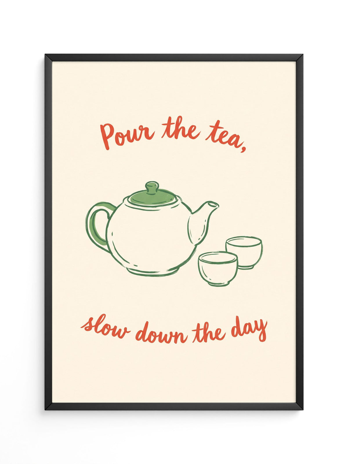 Teekanne Illustration Spruch