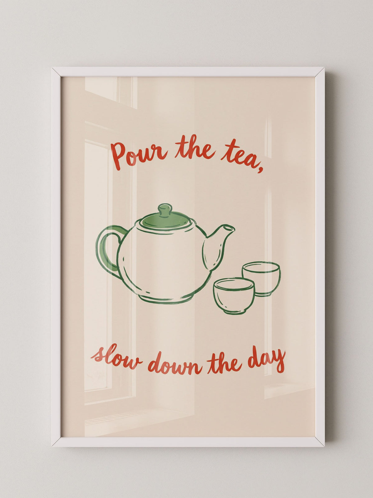 Teekanne Illustration Spruch